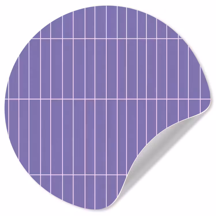 Patroon - Tegel - Lila Wandcirkel behangsticker klein 186 -3d