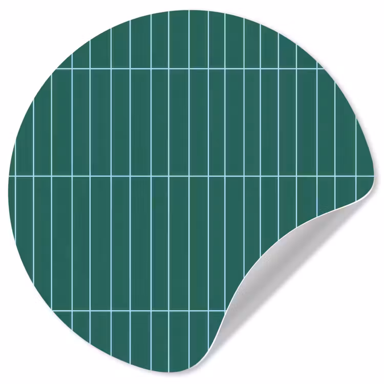 Patroon - Tegel - Saliegroen Wandcirkel behangsticker klein 186 -3d