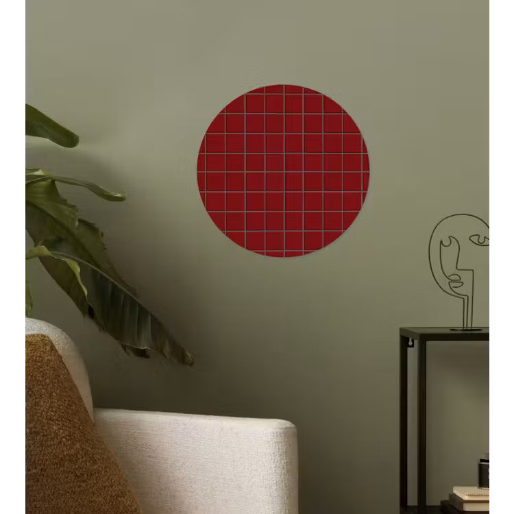 Patroon - Tegels - Burgundy Wandcirkel behangsticker klein 186 -sfeer2