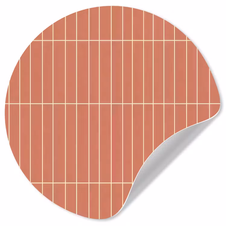 Patroon - Tegels - Terracotta Wandcirkel behangsticker klein 186 -3d