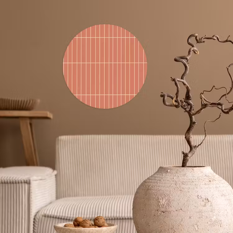 Patroon - Tegels - Terracotta Wandcirkel behangsticker klein 186 -sfeer1
