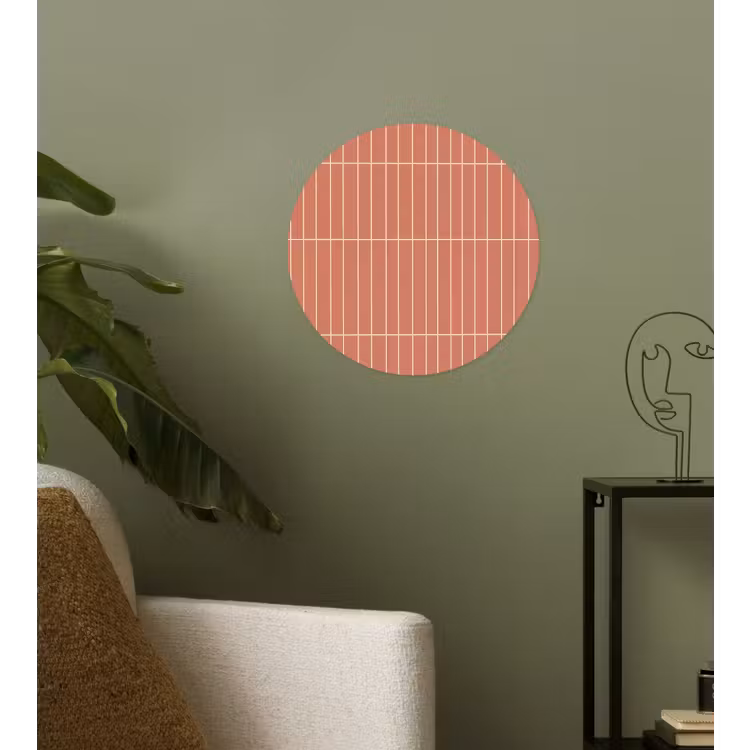 Patroon - Tegels - Terracotta Wandcirkel behangsticker klein 186 -sfeer2