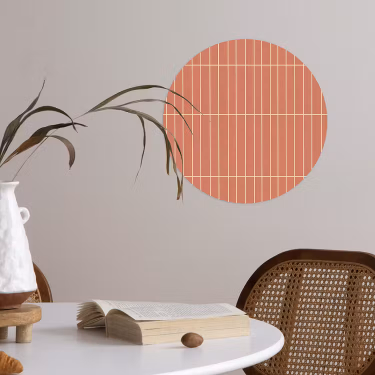 Patroon - Tegels - Terracotta Wandcirkel behangsticker klein 186 -sfeer3