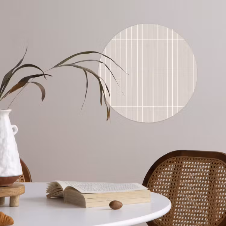 Patroon - Tegels - Zand Wandcirkel behangsticker klein 186 -sfeer3