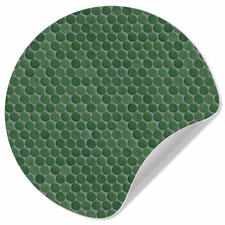 Penny - Mozaïek - Bosgroen - Green Wandcirkel behangsticker klein 186 -3d