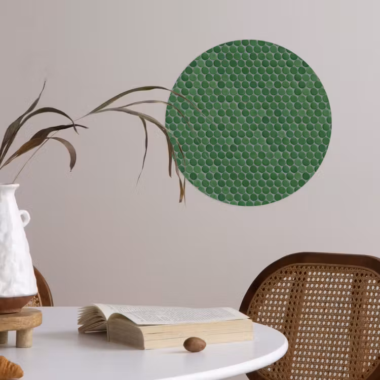 Penny - Mozaïek - Bosgroen - Green Wandcirkel behangsticker klein 186 -sfeer3