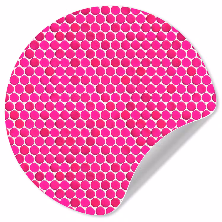 Penny - Mozaïek - Felroze Wandcirkel behangsticker klein 186 -3d
