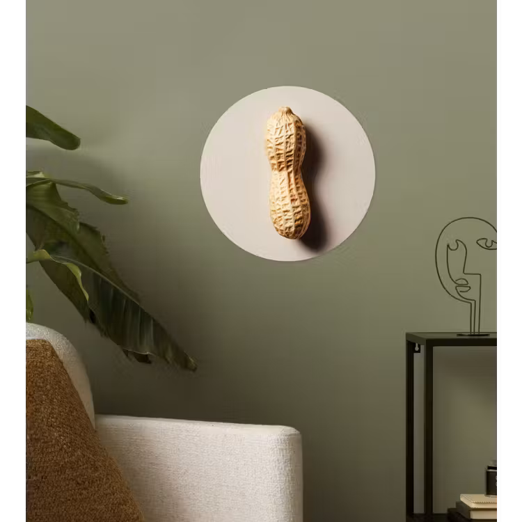 Pinda - Ruw - Beige Wandcirkel behangsticker klein -sfeer2