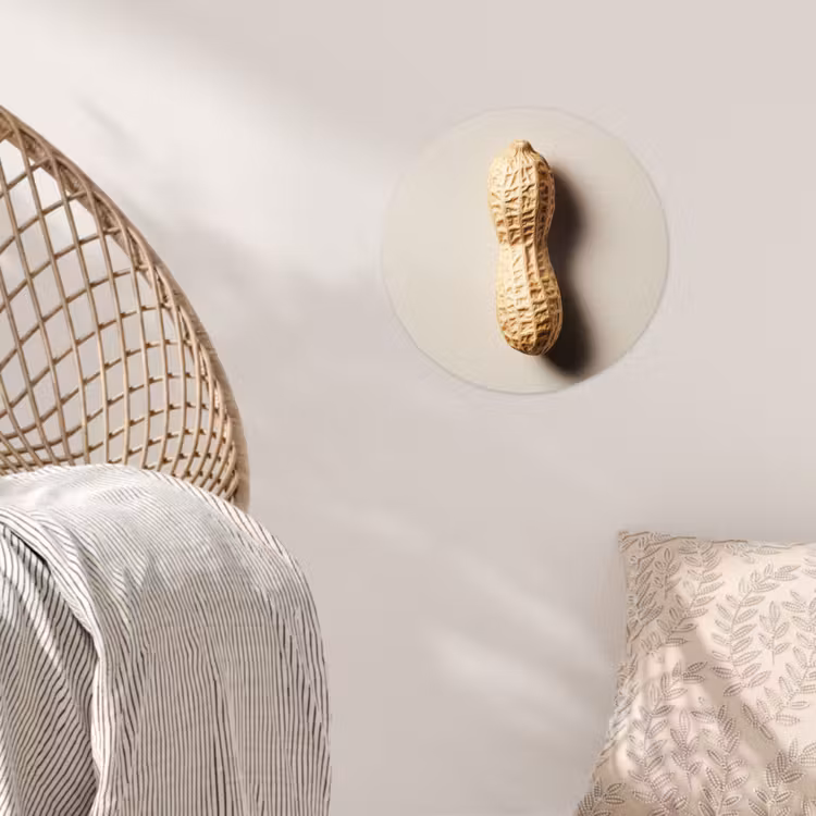 Pinda - Ruw - Beige Wandcirkel behangsticker klein -sfeer4