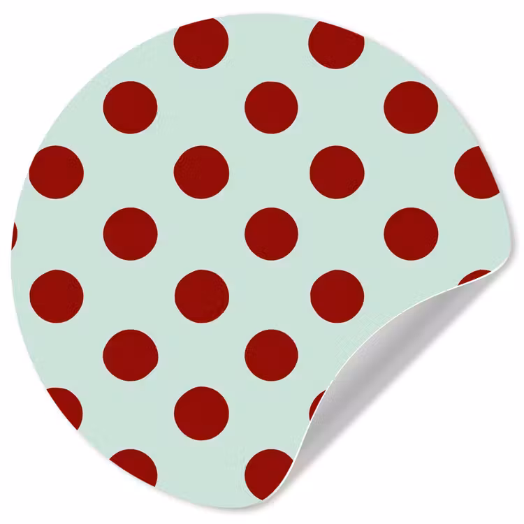 Polka - Dots - Rood Wandcirkel behangsticker klein 186 -3d