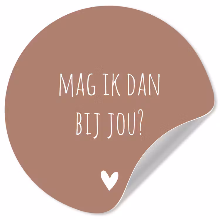 Quotes - Mag ik dan bij jou - Claudia de Breij - Spreuken Wandcirkel behangsticker klein -3d