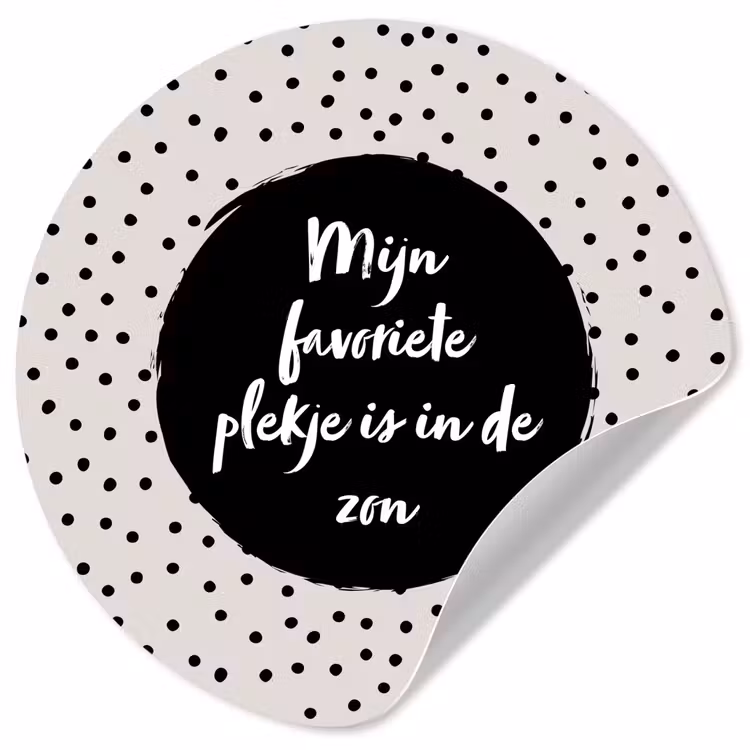 Quotes - Tekst - Tuin - Mijn favoriete plekje is in de zon - Zon Wandcirkel behangsticker klein -3d