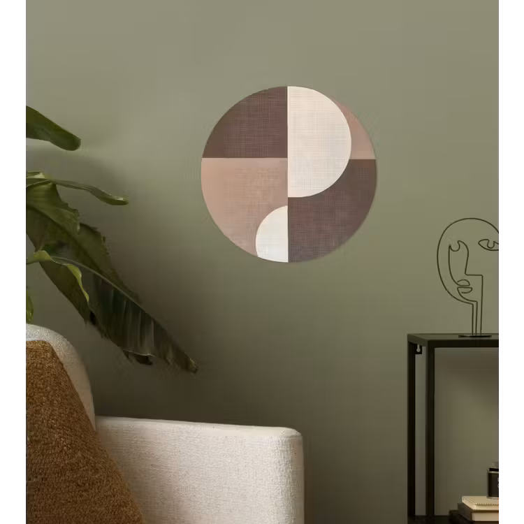 Raster - Halve cirkels - Contrast Wandcirkel behangsticker klein -sfeer2