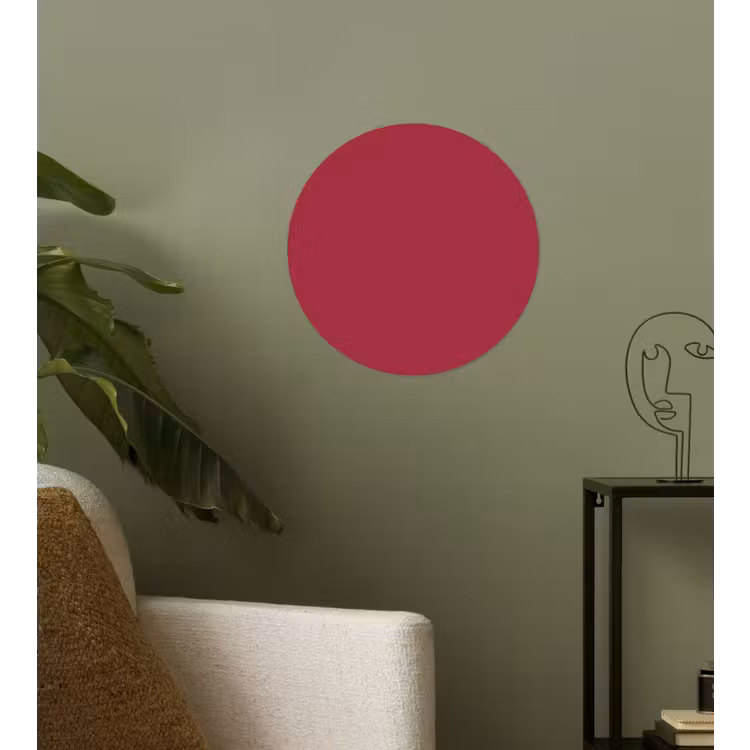 Rood - Effen kleur Wandcirkel behangsticker klein 186 -sfeer2