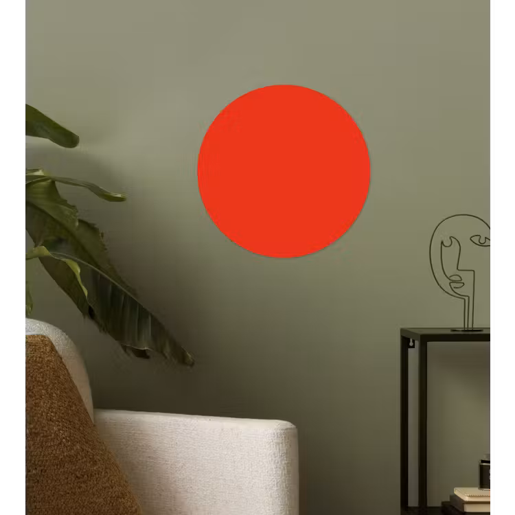 Rood - Kleur - Effen Wandcirkel behangsticker klein 186 -sfeer2