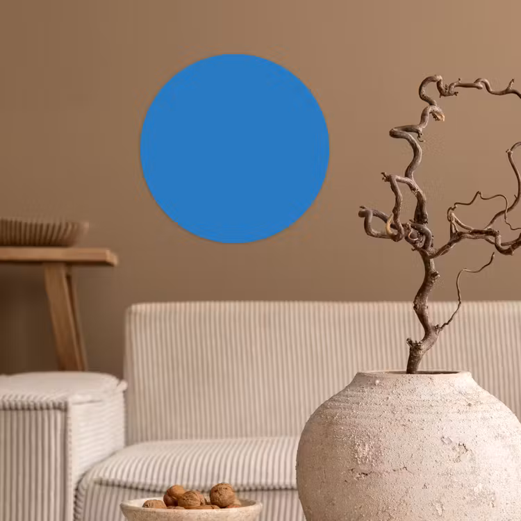 Royal - Blue - Blauw Wandcirkel behangsticker klein 186 -sfeer1