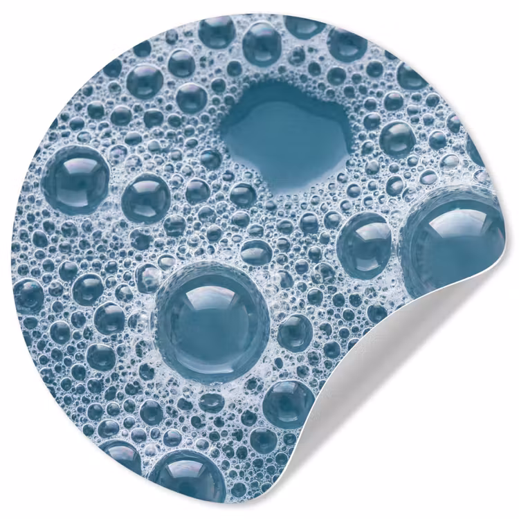 Schuim - Water - Textuur Wandcirkel behangsticker klein -3d