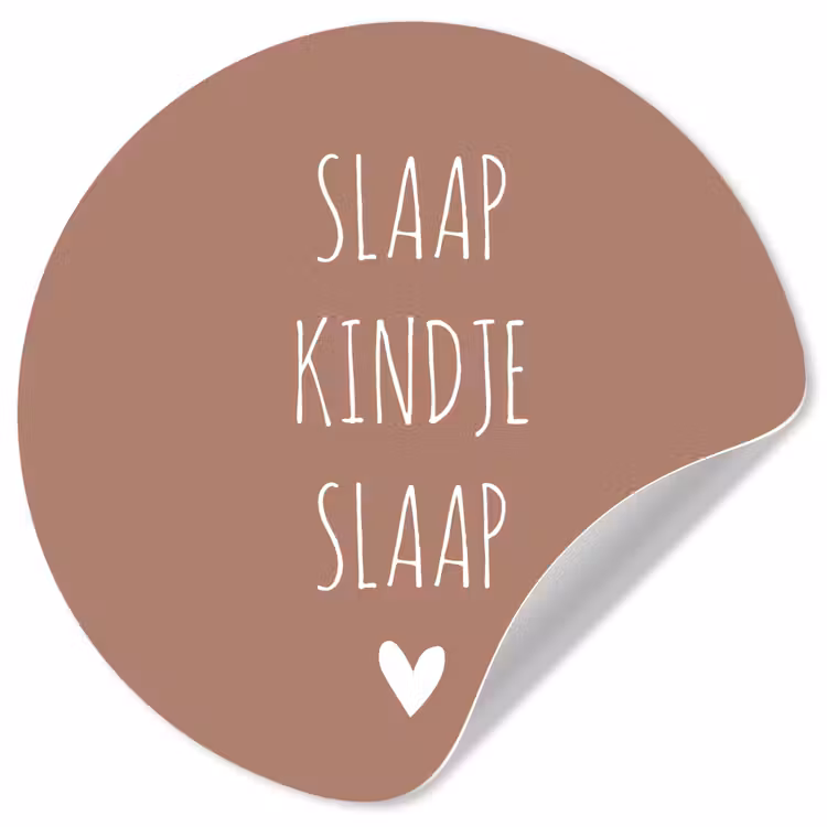 Slaap kindje slaap - Quotes - Spreuken Wandcirkel behangsticker klein -3d