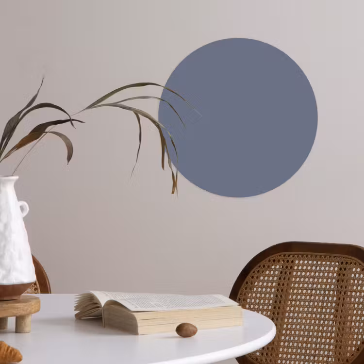 Slate - Whisper - Blauw Wandcirkel behangsticker klein 186 -sfeer3