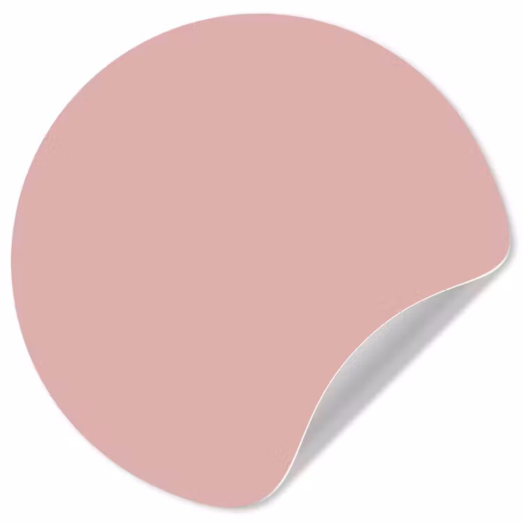 Soft - Blush - Roze Wandcirkel behangsticker klein 186 -3d