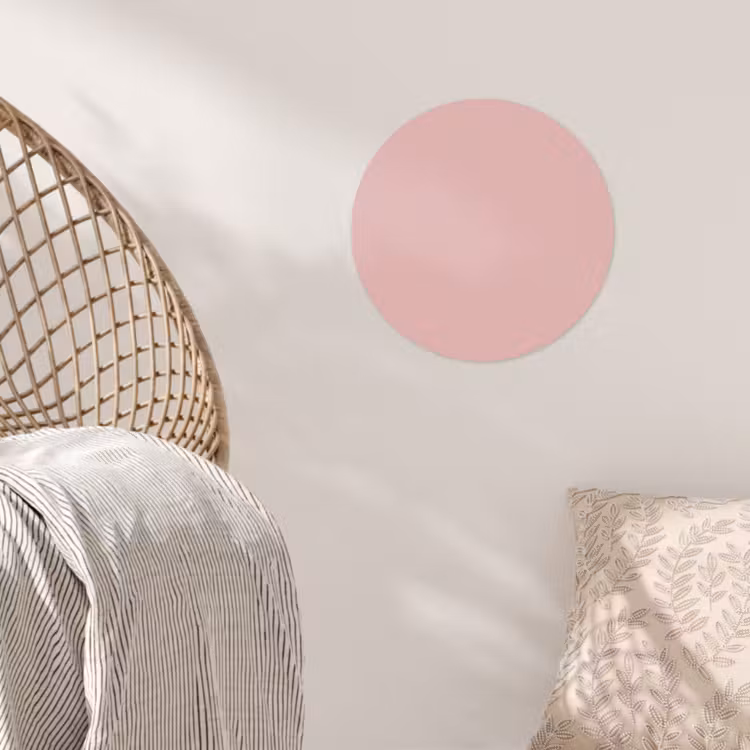 Soft - Blush - Roze Wandcirkel behangsticker klein 186 -sfeer4