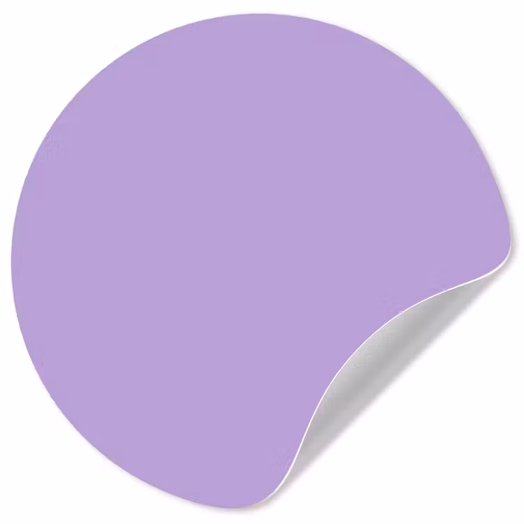 Soft - Lavender - Paars Wandcirkel behangsticker klein 186 -3d