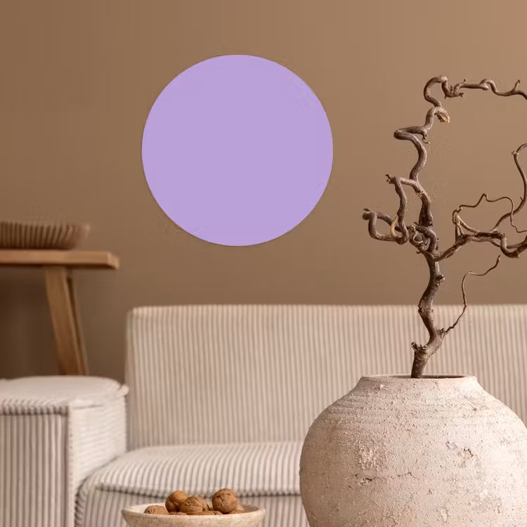 Soft - Lavender - Paars Wandcirkel behangsticker klein 186 -sfeer1