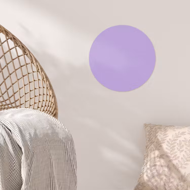 Soft - Lavender - Paars Wandcirkel behangsticker klein 186 -sfeer4