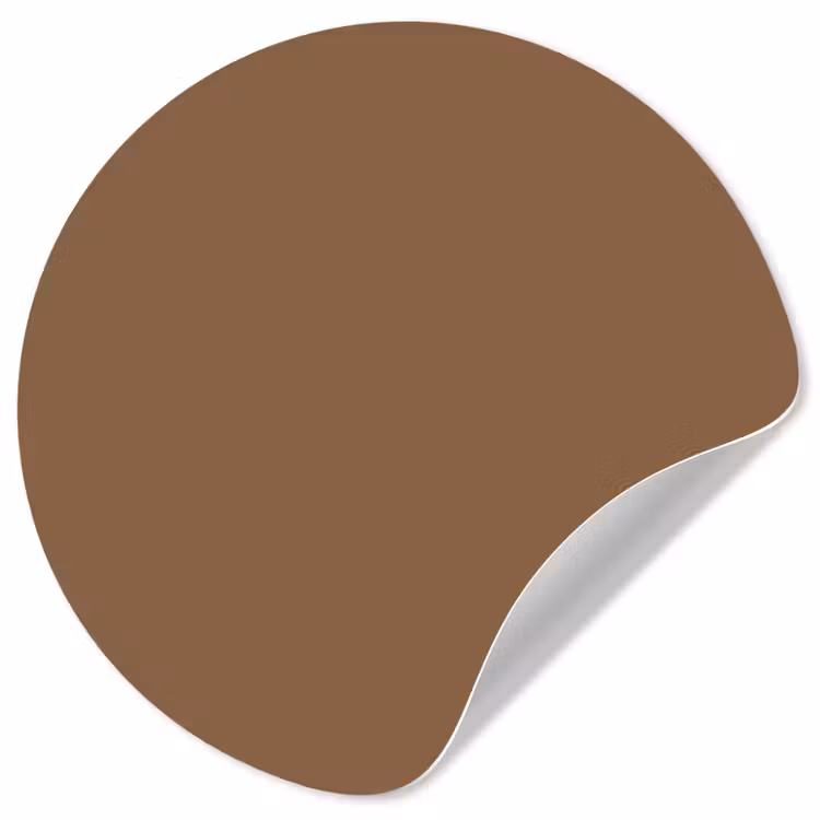 Soft - Walnut - Bruin Wandcirkel behangsticker klein 186 -3d