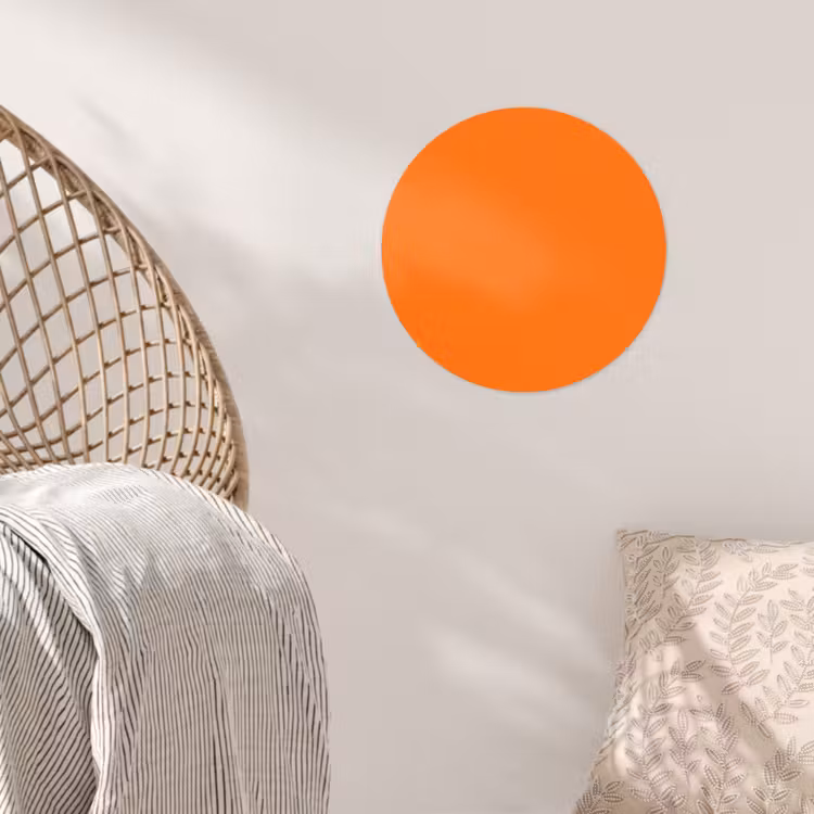 Spiced - Pumpkin - Oranje Wandcirkel behangsticker klein 186 -sfeer4