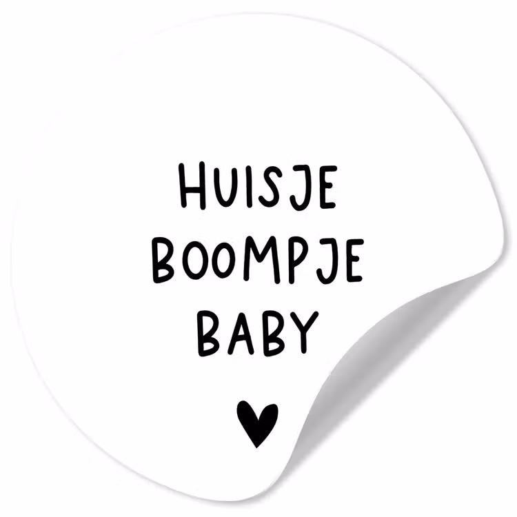 Spreuken - Huisje boompje baby - Quotes Wandcirkel behangsticker klein -3d