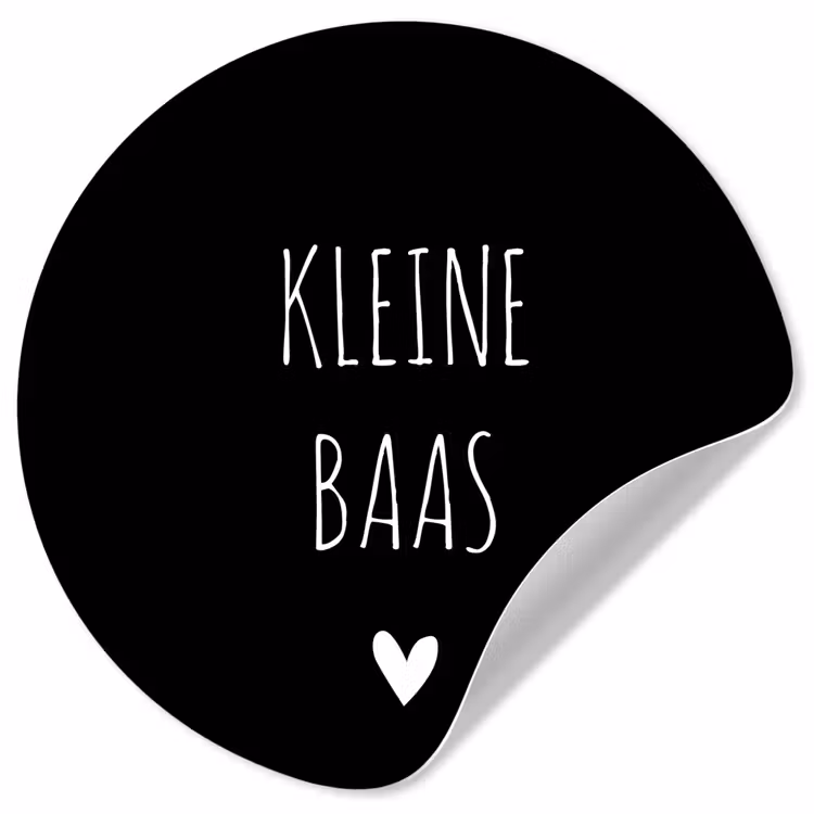 Spreuken - Kleine baas - Quotes Wandcirkel behangsticker klein -3d