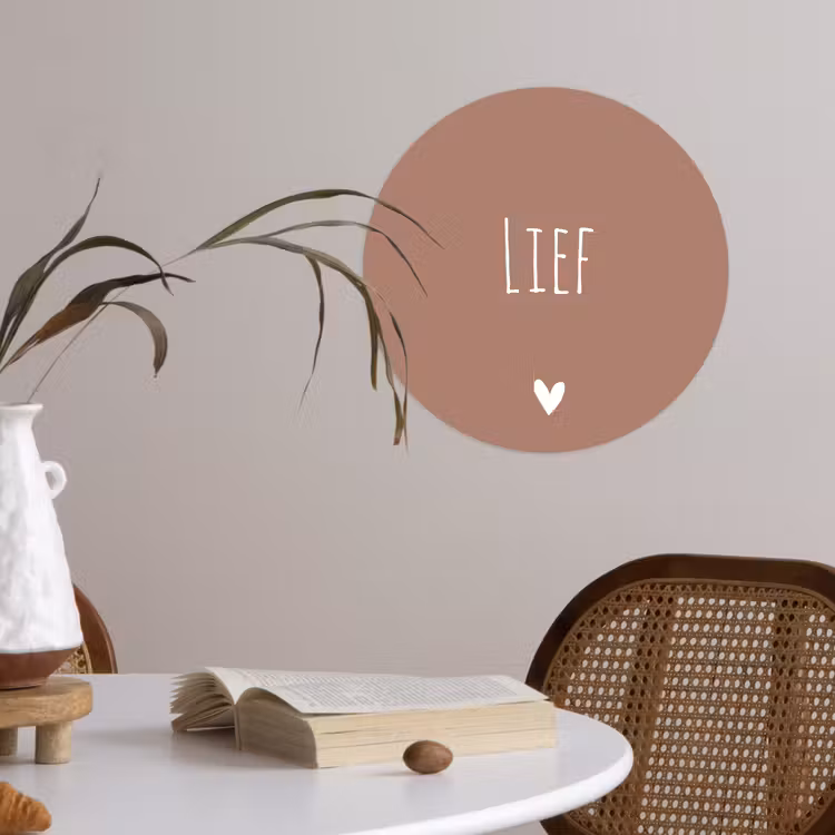 Spreuken - Lief - Quotes Wandcirkel behangsticker klein -sfeer3