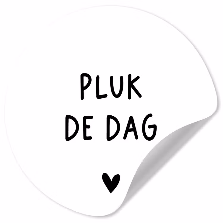 Spreuken - Quotes - Pluk de dag - Carpe diem Wandcirkel behangsticker klein -3d