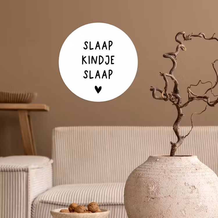 Spreuken - Quotes - Slaap kindje slaap Wandcirkel behangsticker klein -sfeer1
