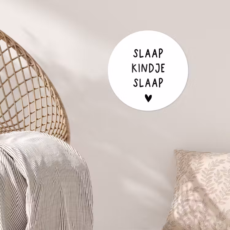 Spreuken - Quotes - Slaap kindje slaap Wandcirkel behangsticker klein -sfeer4