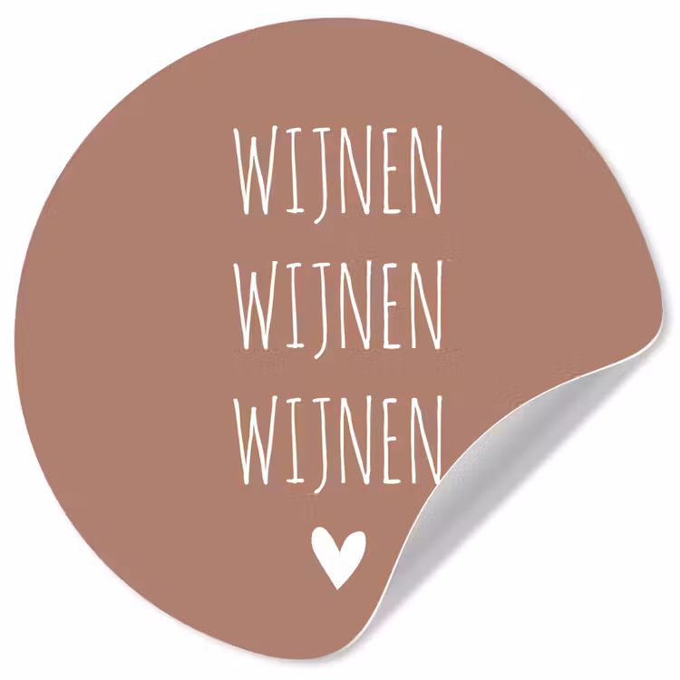 Spreuken - Wijnen wijnen wijnen - Quotes Wandcirkel behangsticker klein -3d