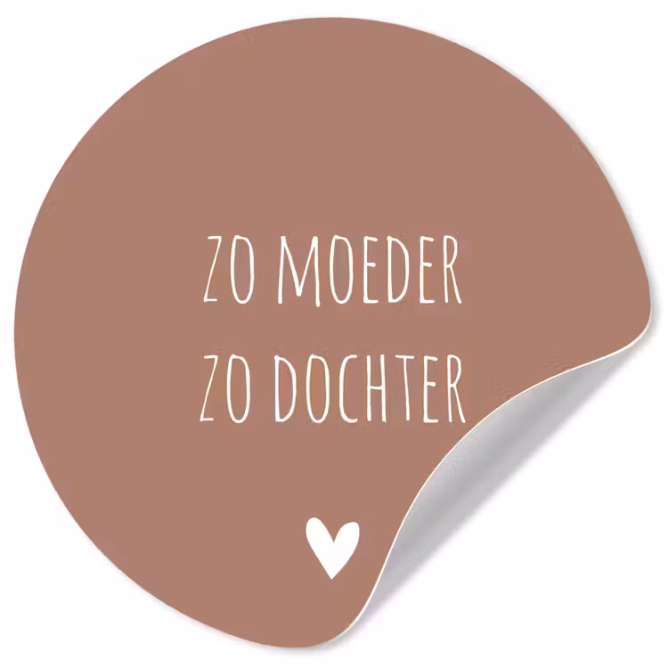 Spreuken - Zo moeder zo dochter - Mama - Dochter - Quotes Wandcirkel behangsticker klein -3d