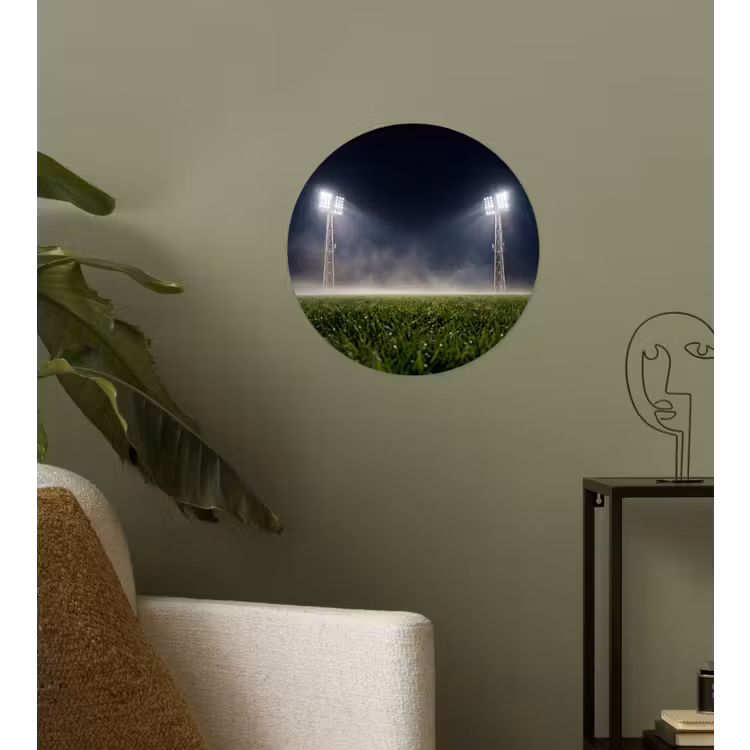 Stadion - Lichtmast - Sport - Nacht Wandcirkel behangsticker klein -sfeer2