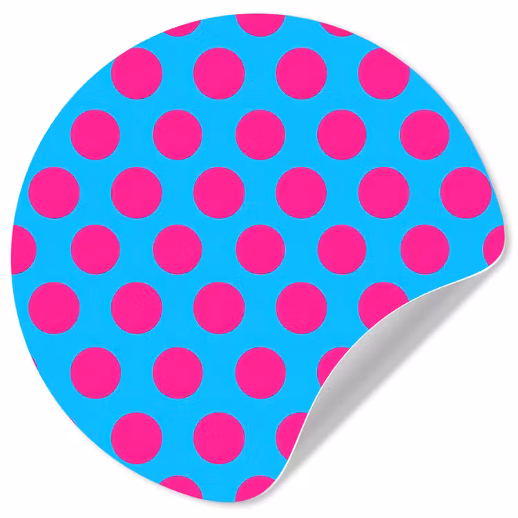Stippen - Klassiek - Roze Wandcirkel behangsticker klein 186 -3d