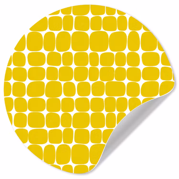 Stippen - Modern - Geel Wandcirkel behangsticker klein 186 -3d