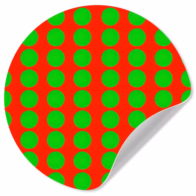Stippen - Patroon - Groen Wandcirkel behangsticker klein 186 -3d