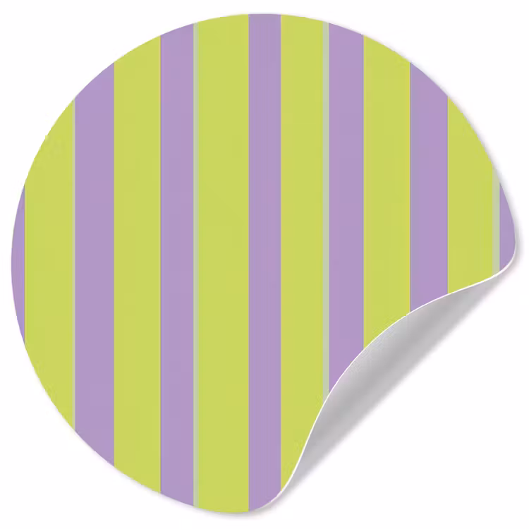Strepen - Patroon - Groen Wandcirkel behangsticker klein 186 -3d