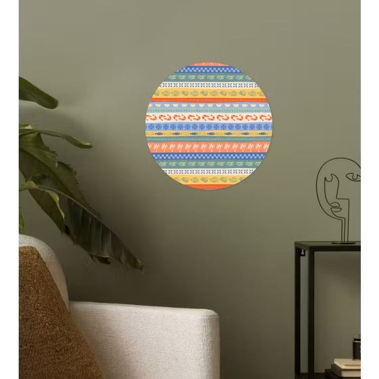 Zee - Sfeer - Oester - Garnaal Wandcirkel behangsticker klein 186 -sfeer2