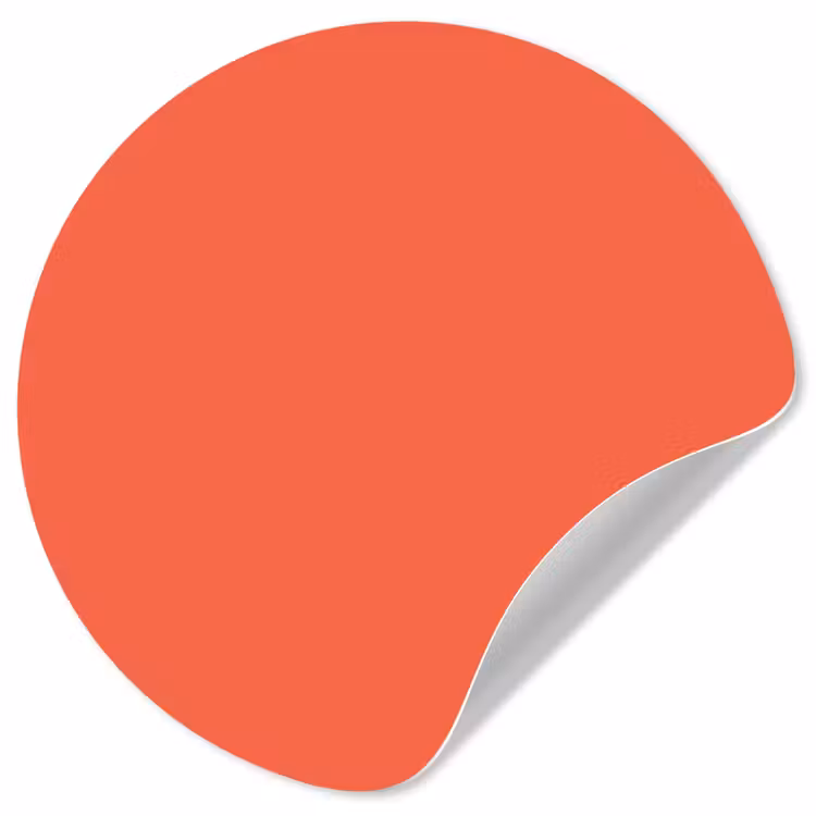 Sunset - Salmon - Oranje Wandcirkel behangsticker klein 186 -3d