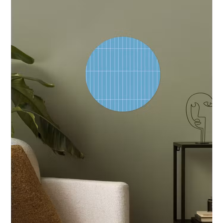 Tegel - Langwerpig - Patroon - Blauw Wandcirkel behangsticker klein 186 -sfeer2