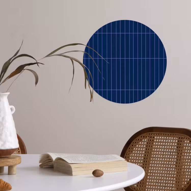 Tegels - Langwerpig - Blauw Wandcirkel behangsticker klein 186 -sfeer3