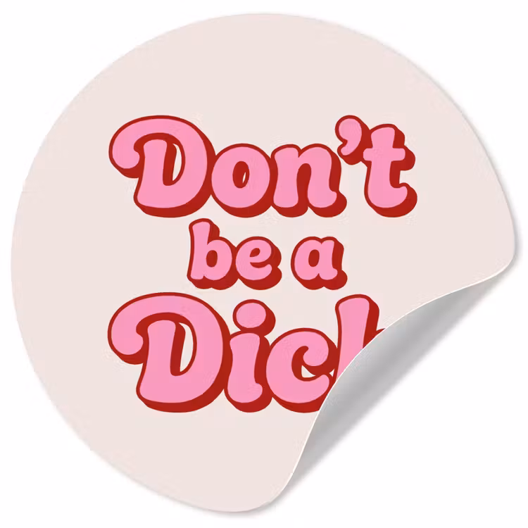 Tekst - Boodschap - Roze Wandcirkel behangsticker klein -3d