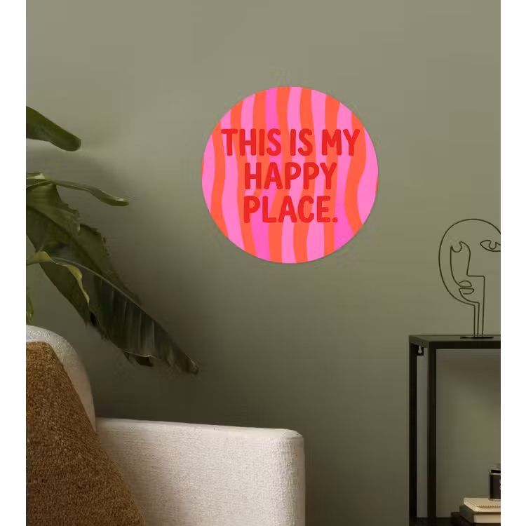 Tekst - Modern - Kleurrijk Wandcirkel behangsticker klein -sfeer2