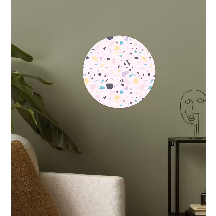 Terrazzo - Patroon - Zacht - Snoep Wandcirkel behangsticker klein 186 -sfeer2